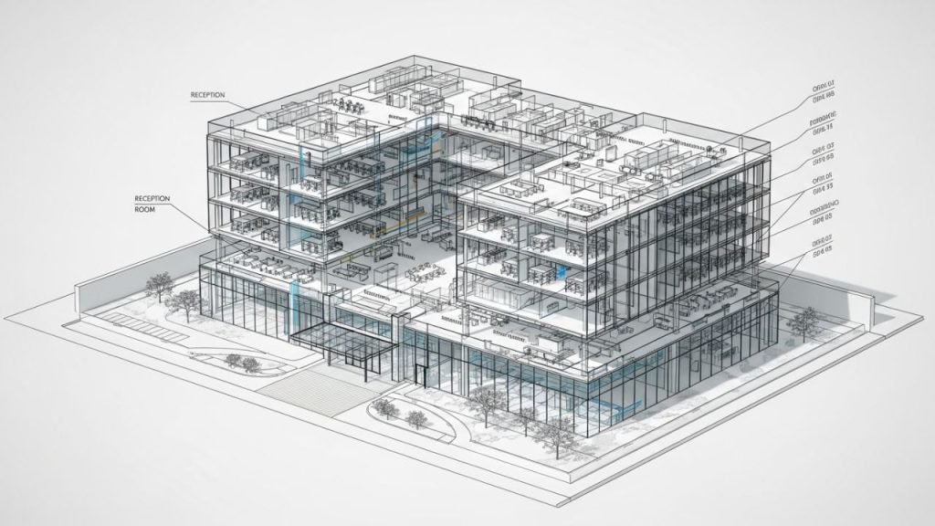 3D Commercial Building Plans