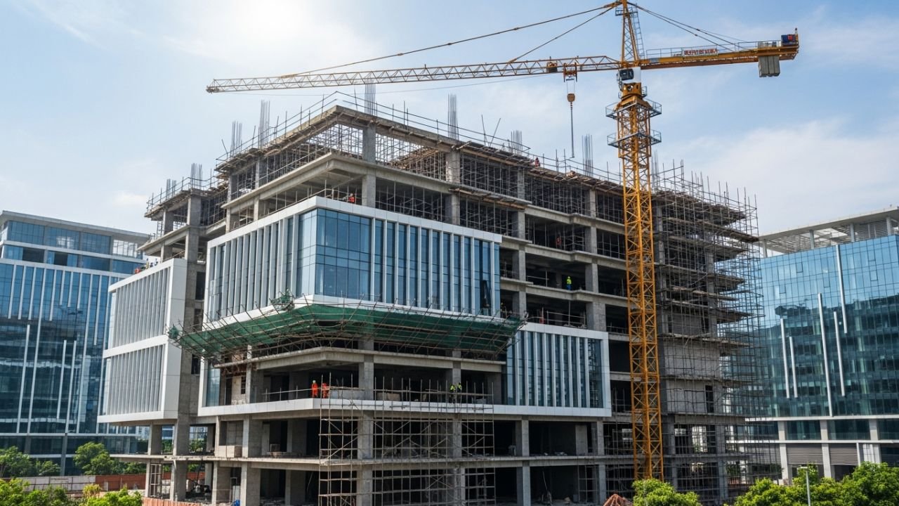 Commercial building cost estimation example in New Delhi NCR