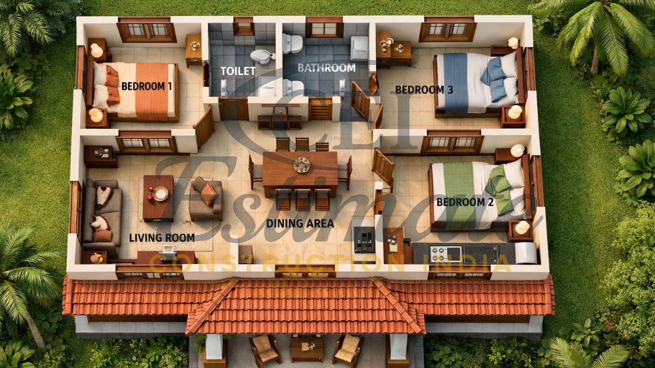 1000 Sq Ft House Plans 3 Bedroom Kerala Style