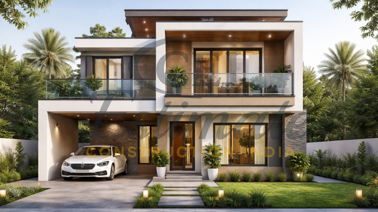 3 BHK house plan in 1200 sq ft duplex front view 2026