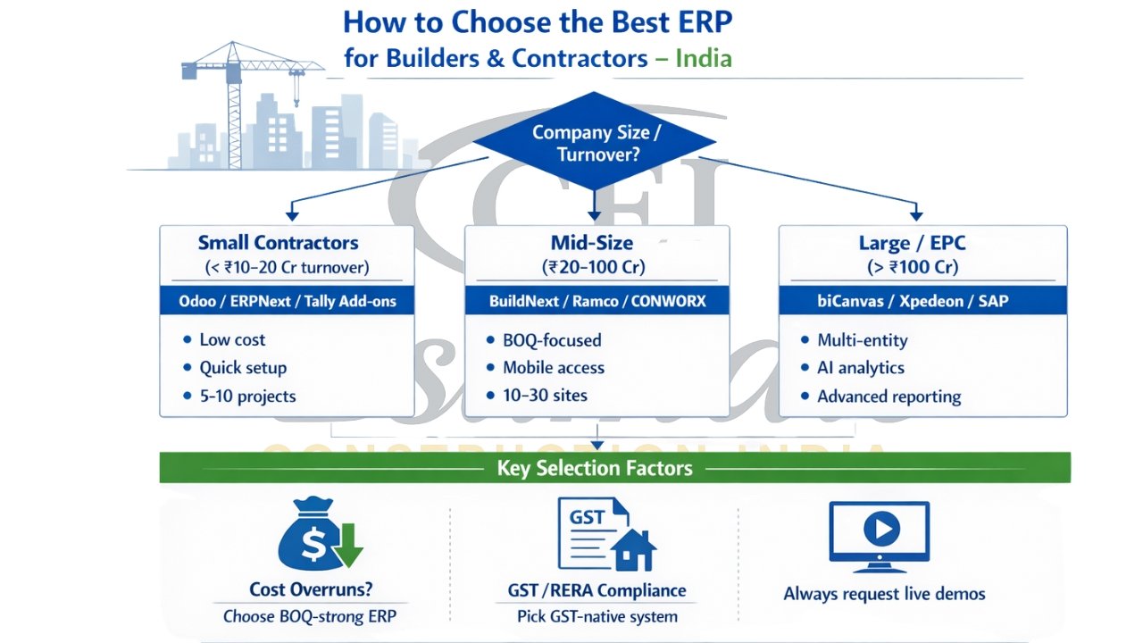 Company size ERP selection flowchart