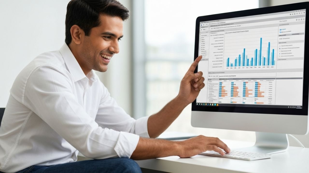 Construction ERP dashboard showing real-time project costs, BOQ integration, and GST compliance for Indian builders