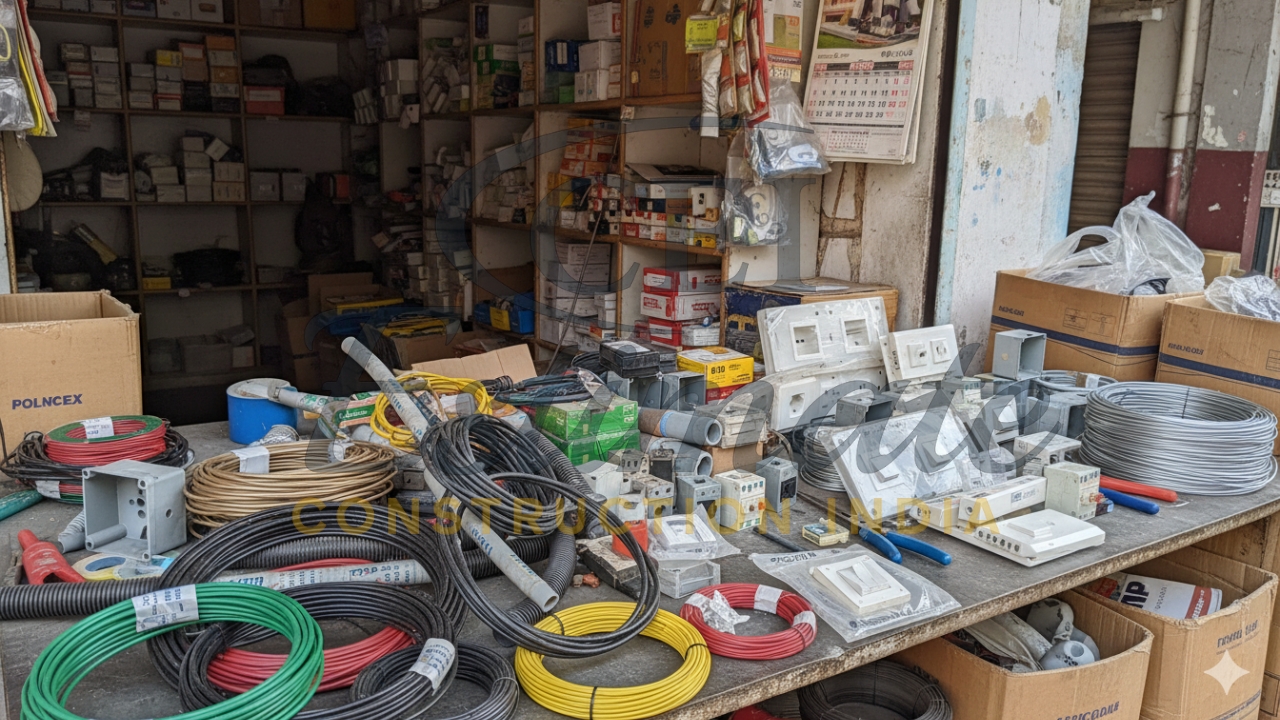 Electrical Work Material Cost per Square Feet in India 