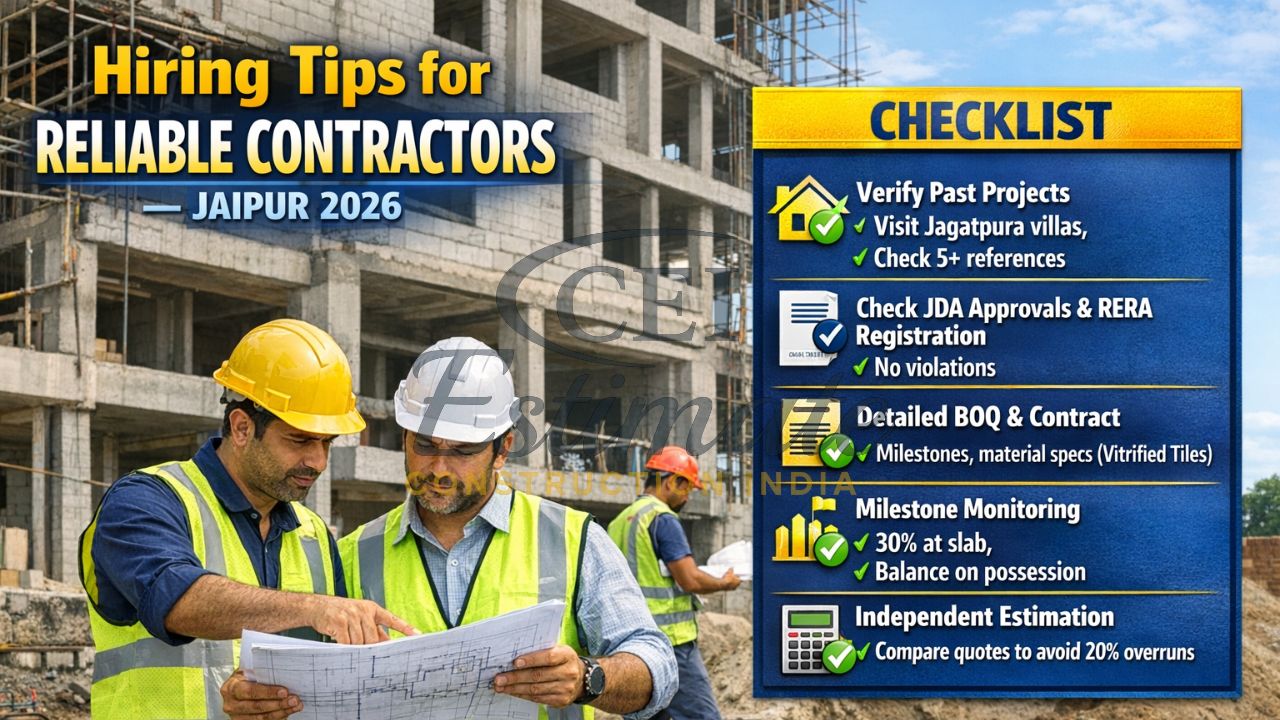 Hiring tips for reliable contractors Jaipur 2026