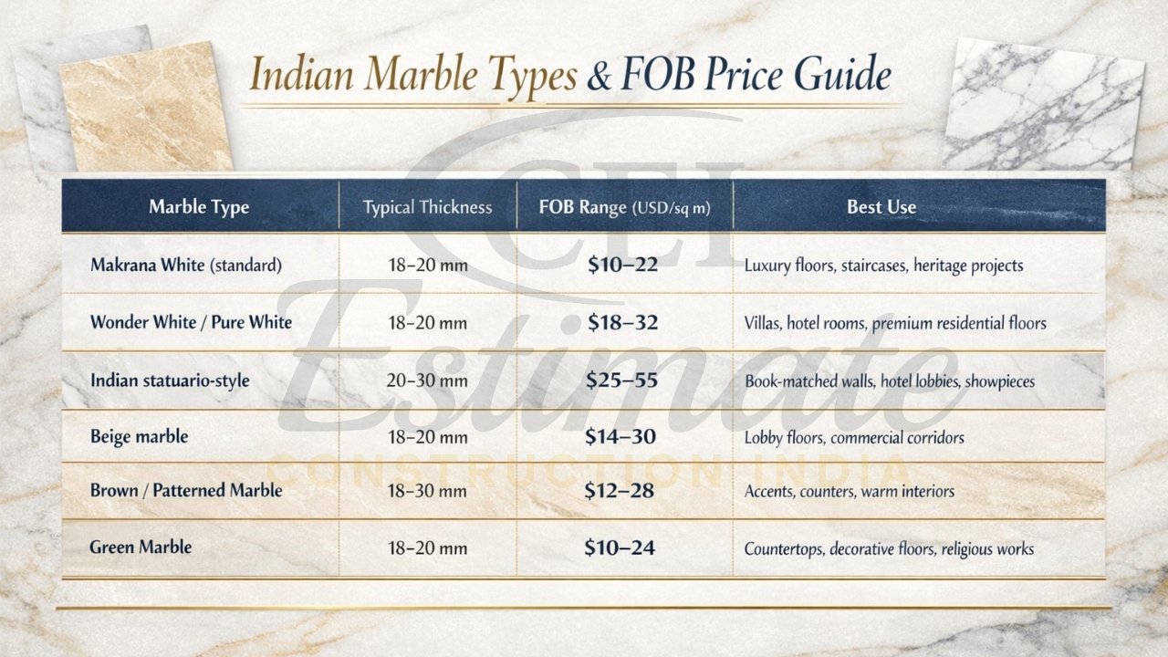 Marble Exporters in India