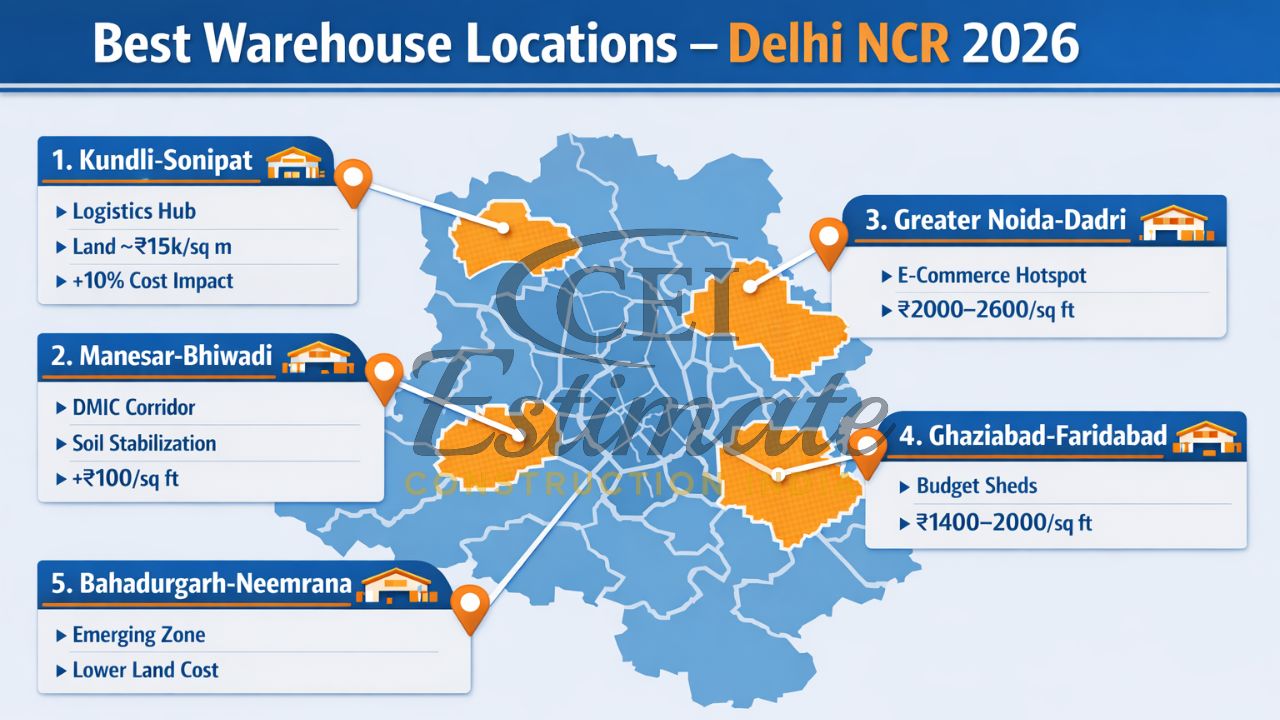 best warehouse locations Delhi NCR 2026 Kundli Manesar Greater Noida