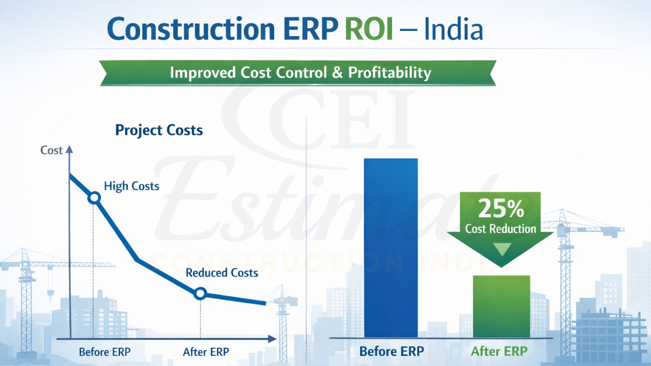 Construction ERP ROI chart India