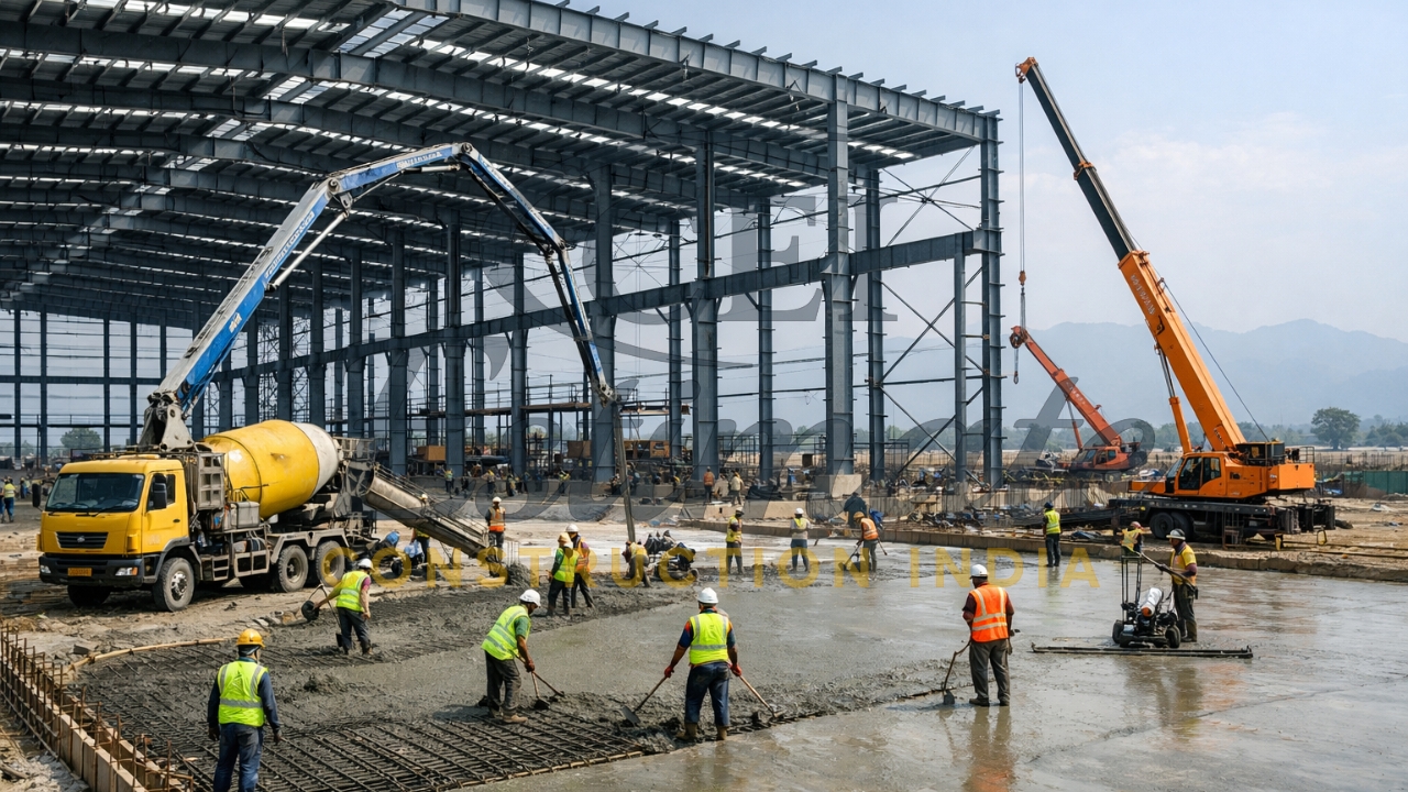 Top construction contractors in Rudrapur 2026 SIDCUL industrial shed