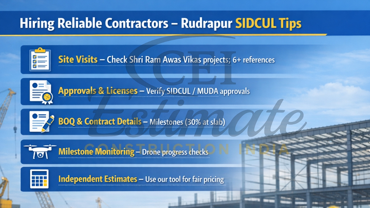 Hiring reliable contractors Rudrapur SIDCUL tips