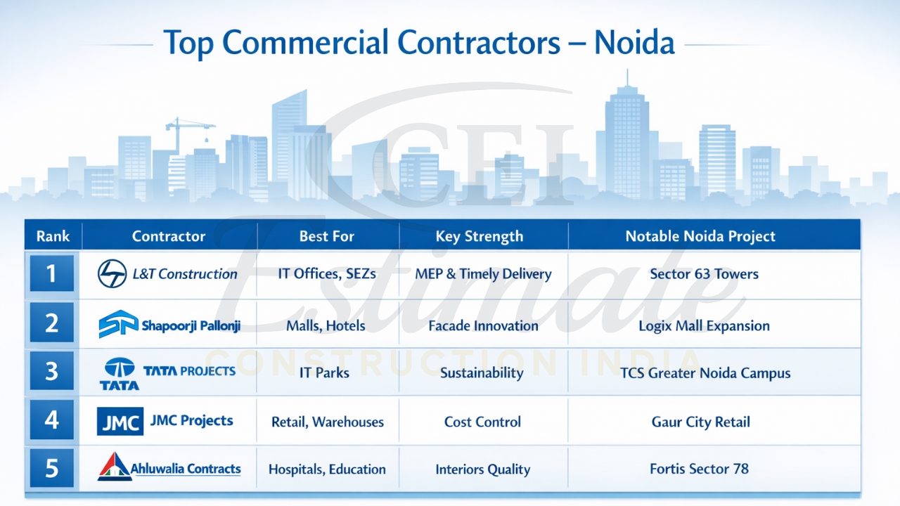 Top Commercial Building Contractors in Noida