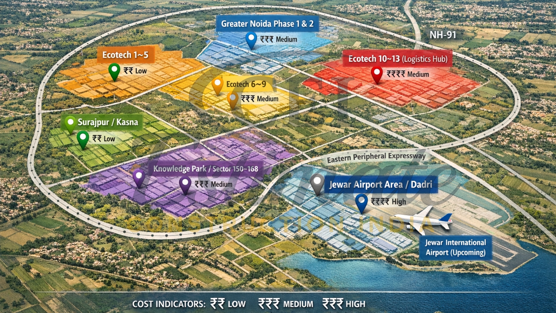 warehouse locations Noida Greater Noida Ecotech Jewar Dadri 2026