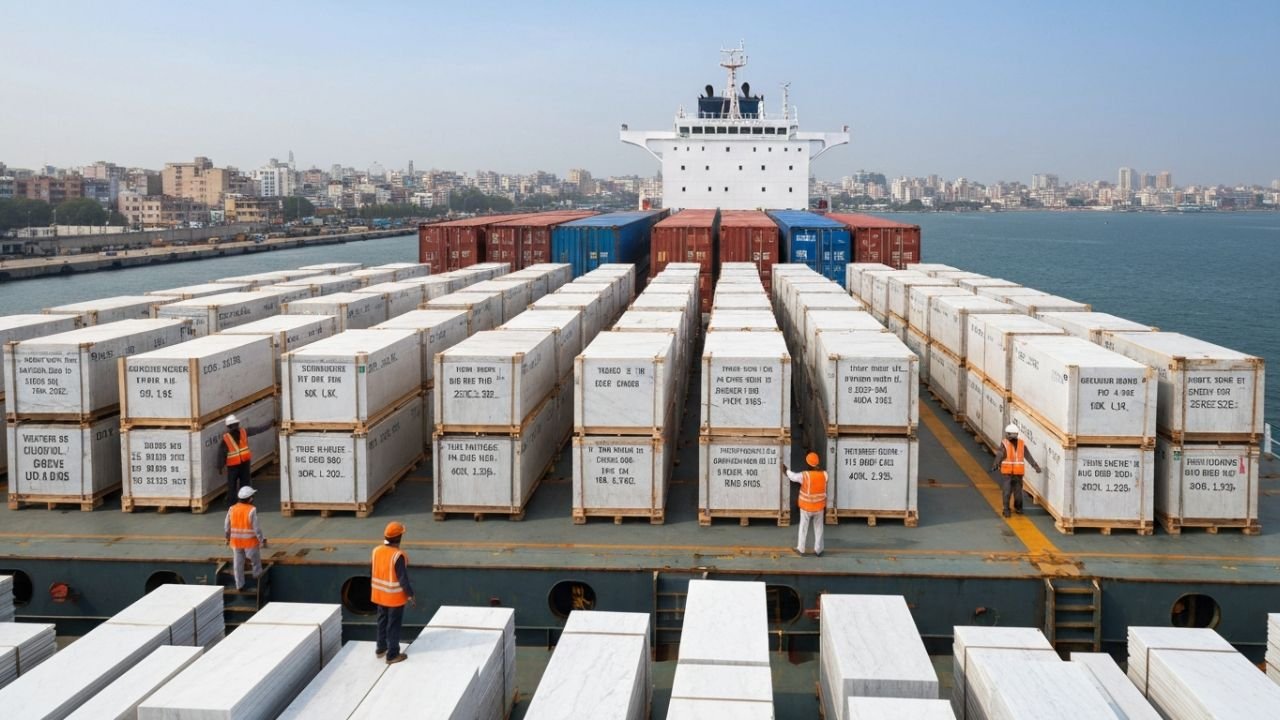 polished and finished marble exporter India to UK
