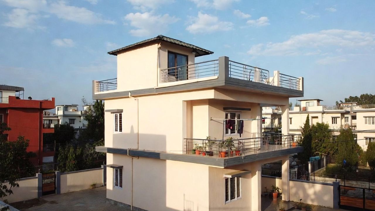 2BHK independent house for sale in Rudrapur with terrace, balcony, and modern design