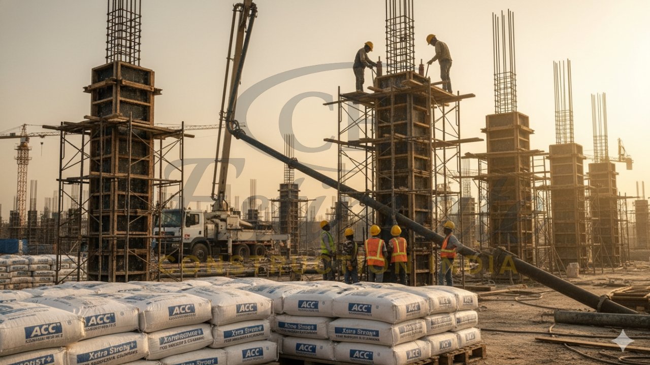 Best Cement for Column Casting in India