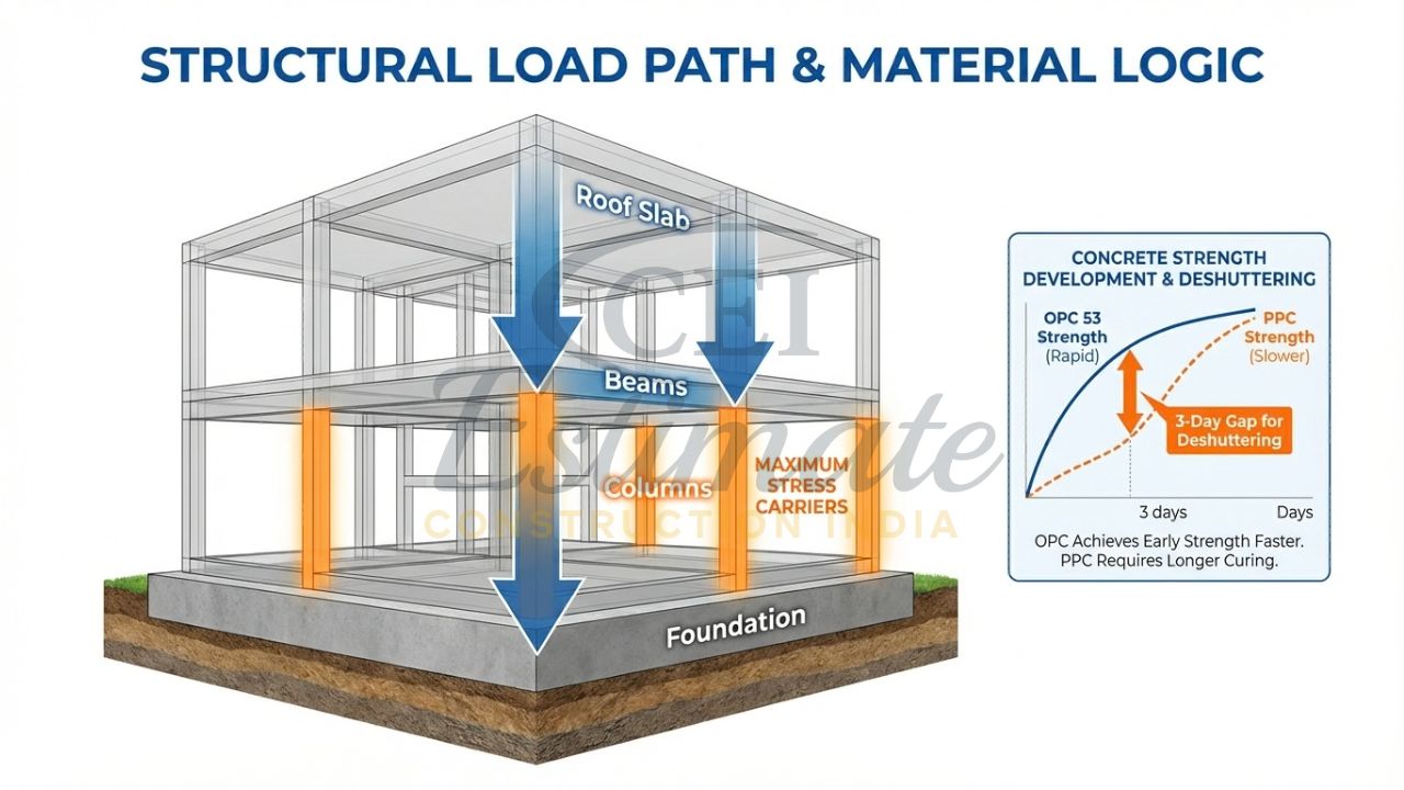 Best Cement for Column and Beam in India