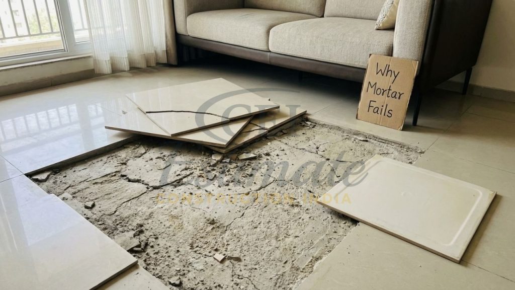 Tired of tiles developing hollow sounds, cracks, or falling off after just 1-2 years? You're not alone—most tiling failures stem from using the wrong cement or adhesive. We do NOT provide free estimates. We provide professional cost estimating service. We deliver detailed cost estimates and takeoffs – our price starts from 10,000 INR only. [image:1 alt="Cracked tiles on floor showing common tiling failure due to poor adhesive"] Why Ordinary Grey Cement Should Never Be Used for Tile Fixing Ordinary grey cement has high alkalinity that causes efflorescence and yellow staining on light-colored tiles like white marble or porcelain. It also shrinks significantly during curing, leading to cracks, hollowing, and debonding from concrete or plaster substrates. For premium, durable tiling, switch to specialized polymer-modified adhesives for superior bonding and flexibility. Which Type of Cement/Adhesive Is Best for Different Tiles & Surfaces? Choose based on tile type for stain-free, crack-free results. Polymer-modified cement-based tile adhesive (C1TE/C2TE class, ISI marked): Ideal for ceramic, porcelain, vitrified tiles on floors/walls—strong bond, flexible, suits most Indian projects.​ White cement-based marble adhesive: Perfect for white/light marble, glass mosaic, transparent tiles—no yellowing or staining.​ Ready-mix/pre-mixed tile adhesive (bucket): Convenient for small jobs, premium for porcelain/large-format on walls/floors. Epoxy tile adhesive: Best for wet areas (bathrooms), granite, heavy-duty commercial—zero absorption, chemical-resistant.​ Grey cement + white cement mix: Budget for dark ceramic tiles only—not for premium work due to shrinkage risks.​ For large-format porcelain/granite, use C2TE class; walls need thinner bed than floors.​ [image:2 alt="Different tile adhesive types applied on ceramic porcelain marble tiles"] Top 10 Best Cement & Tile Adhesive Brands/Products for Fixing Tiles in India 2026 Here are the most trusted options, based on bond strength, availability in Tier-1/2/3 cities. UltraTech Tilefixo / Xtra: Ceramic/porcelain/vitrified; ₹500-700/20kg; 40-50 sqm/bag; high flexibility, no sagging. Ardex Endura X77/X90/X98: Large-format porcelain/marble; ₹800-1200/20kg; 30-40 sqm; superior bond strength C2TE. Kerakoll H40 No Limits / Keraflex Maxi: Granite/natural stone; ₹900-1300/20kg; 25-35 sqm; deformability up to 15mm bed. Weber (Saint-Gobain) Webercol Flex / Weberfix Pro: All tiles, wet areas; ₹700-1000/20kg; 35-45 sqm; zero shrinkage. Roff (Pidilite) Tufffix / Masterfix: Porcelain/large-format; ₹600-900/20kg; 40-50 sqm; heat/chemical resistant. MYK Laticrete 252/305/310: Marble/granite floors; ₹600-900/20kg; 55-60 sqm; ANSI A118.4 compliant.​ JK White Cement + polymer additive: Light marble/walls; ₹400-600/25kg; 30-40 sqm; no staining, budget white option.​ Birla White Cement + latex additive: Glass mosaic/white tiles; ₹450-650/25kg; 35-45 sqm; high opacity, smooth finish.​ Fosroc Nitobond / Conbextra: Commercial/wet areas; ₹700-1100/25kg; 30-40 sqm; abrasion-resistant.​ Bal Adhesives (Bal Bond / Super): Ceramic floors; ₹500-800/25kg; 40 sqm; easy mix, strong grasp.​ [image:3 alt="Top tile adhesive brands products bags displayed for 2026 India market"] Comparison Table Product Type Best For Tile No Staining? Bond Strength Class Approx Price (25/40 kg) 2026 Coverage per bag UltraTech Tilefixo Polymer cement Ceramic/porcelain Yes C1TE ₹600-900 40-50 sqm Ardex Endura X77 Polymer cement Large-format marble Yes C2TE ₹1000-1500 30-40 sqm Kerakoll H40 Flexible gel Granite/stone Yes S1 ₹1100-1600 25-35 sqm Webercol Flex Ready-mix All/wet Yes C2 ₹900-1300 35-45 sqm Roff Tufffix Polymer epoxy Porcelain Yes High ₹800-1200 40-50 sqm How Much Cement/Adhesive Do You Need for Tile Fixing? Consumption: 4–7 kg/sqm depending on tile size, back-buttering, surface.​ Tile Size Bed Thickness Adhesive (kg/sqm) Bags (20kg) per 100 sqm Small (300x300mm) 3-6mm 4-5 20-25 Medium (600x600mm) 6-10mm 5-6 25-30 Large (>1x1m) 10-12mm 6-7 30-35 Practical Tips for Perfect, Long-Lasting Tile Fixing Roughen surface: Hack concrete/plaster to 2-3mm for grip, clean dust/oil thoroughly. Prime substrate: Apply primer for porous surfaces. Soak tiles: Wet porous tiles 30 mins before fixing. Mix properly: Use clean water (5-6L/20kg), slake 10 mins, no lumps.​ Notched trowel: 6mm for walls/small tiles, 10-12mm for floors/large. Back-butter large tiles: Apply adhesive to tile back for 100% contact. Use spacers: 2-3mm joints for grout. Grout after 24-48 hrs: Matching cement or epoxy grout. Cure 7-14 days: Keep damp, avoid direct sun/traffic. Seal porous tiles: Before fixing for stain protection. Check level: Use straight edge every few tiles. Vertical fix: For walls, beat tiles lightly for bond.​ [image:4 alt="Tiler applying back-buttered adhesive with notched trowel on large porcelain tile"] Get Professional & Detailed Tiling Cost Estimate Planning floors, walls, or full cladding? Get accurate BOQ with top adhesives like UltraTech or Ardex. We do NOT provide free estimates. We provide professional cost estimating service starting from 10,000 INR only. WhatsApp +91 8630676890 now for your custom tiling material estimate. Prominent CTA Box 🚀 Ready for crack-free tiling? WhatsApp +91 8630676890 for detailed tiling BOQ, material estimate, or full house construction budget (starts at 10,000 INR). No free estimates—professional service only! [image:5 alt="WhatsApp CTA button for professional tiling cost estimate service"] FAQ Why avoid grey cement for marble? High alkalinity stains light tiles yellow.​ C1TE vs C2TE adhesive? C2TE for heavy-duty/large tiles, better flexibility.​ Epoxy adhesive for home bathrooms? Yes, zero absorption, ideal for wet areas.​ Coverage for 100 sqm porcelain floor? 25-30 bags (20kg) at 5-6kg/sqm.​ White vs grey adhesive? White for light tiles (no stain), grey cheaper for dark.​ Tile soaking necessary? Yes for clay/porous to prevent moisture pull from adhesive. Curing time before grouting? 24-48 hrs min, full 7 days. Best for large granite slabs? Kerakoll H40 or Ardex X90, up to 15mm bed.​ Price rise in 2026? Expect 5-10% inflation; stock premium brands early. Your estimate includes labor? No, materials/BOQ only—add your rates. Conclusion Pick polymer-modified adhesives like Weber or Roff for strong, durable tiling that lasts decades—no cracks, no hollows. WhatsApp +91 8630676890 NOW for your professional detailed tiling material BOQ, cost estimate, and full house construction budget (starting from 10,000 INR only).