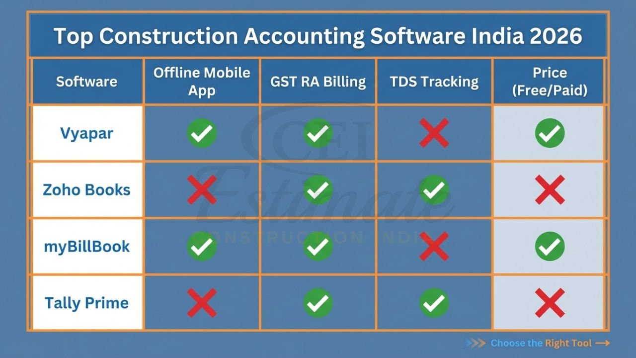 Best Small Construction Accounting Software in India