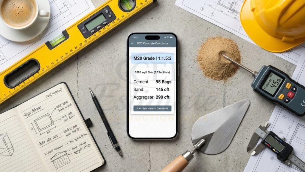 Cement Calculator for M20 Concrete