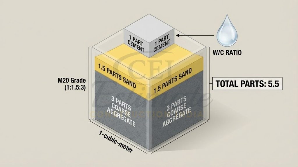 Cement Calculator for M20 Concrete