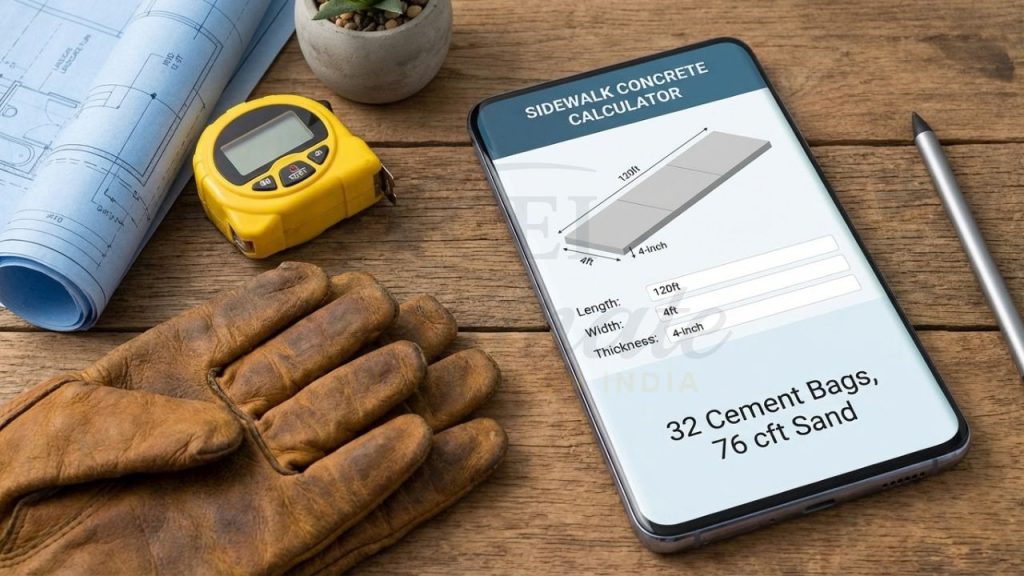 Cement Calculator for Sidewalk in India