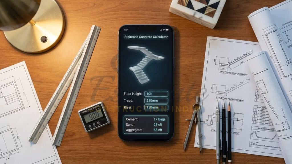 Cement Calculator for Stairs in India