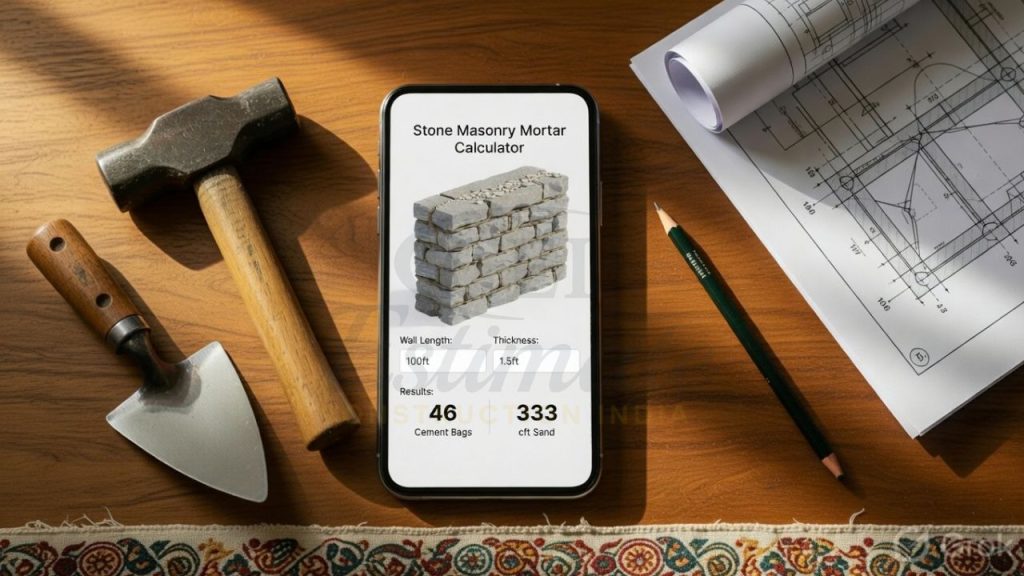 Cement Calculator for Stone Masonry in India