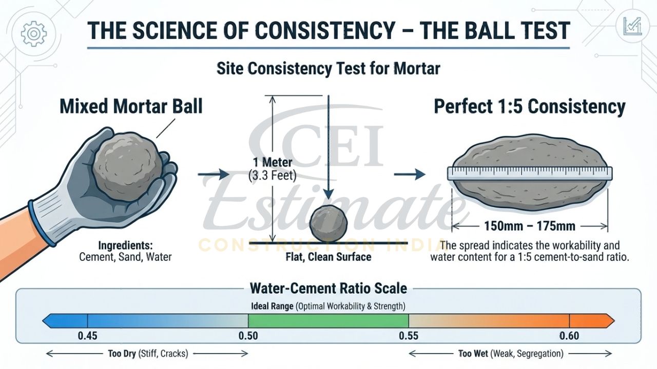 Cement Mortar Ratio for Brickwork in India