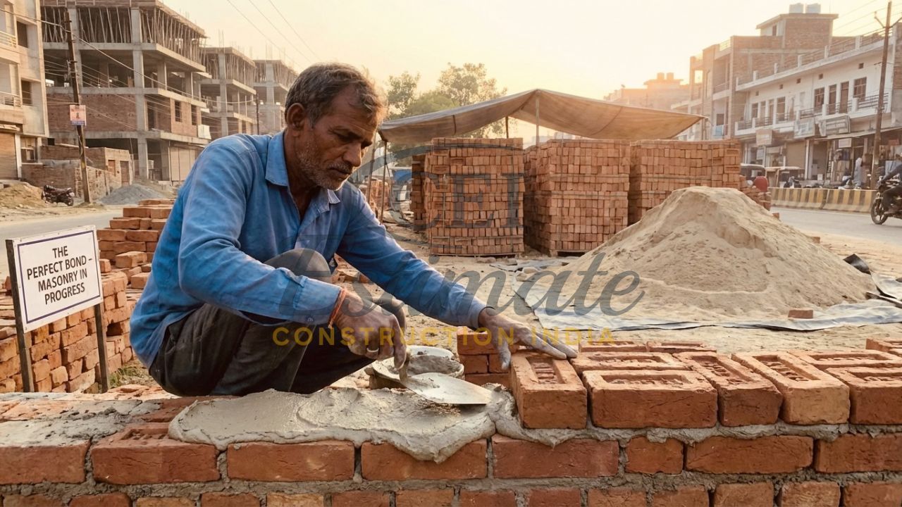 Cement Mortar Ratio for Brickwork in India