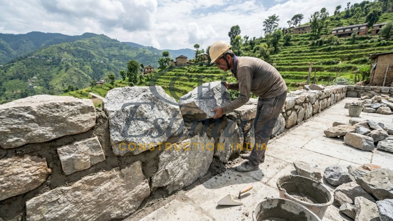 Cement Mortar Ratio for Stone Masonry in India