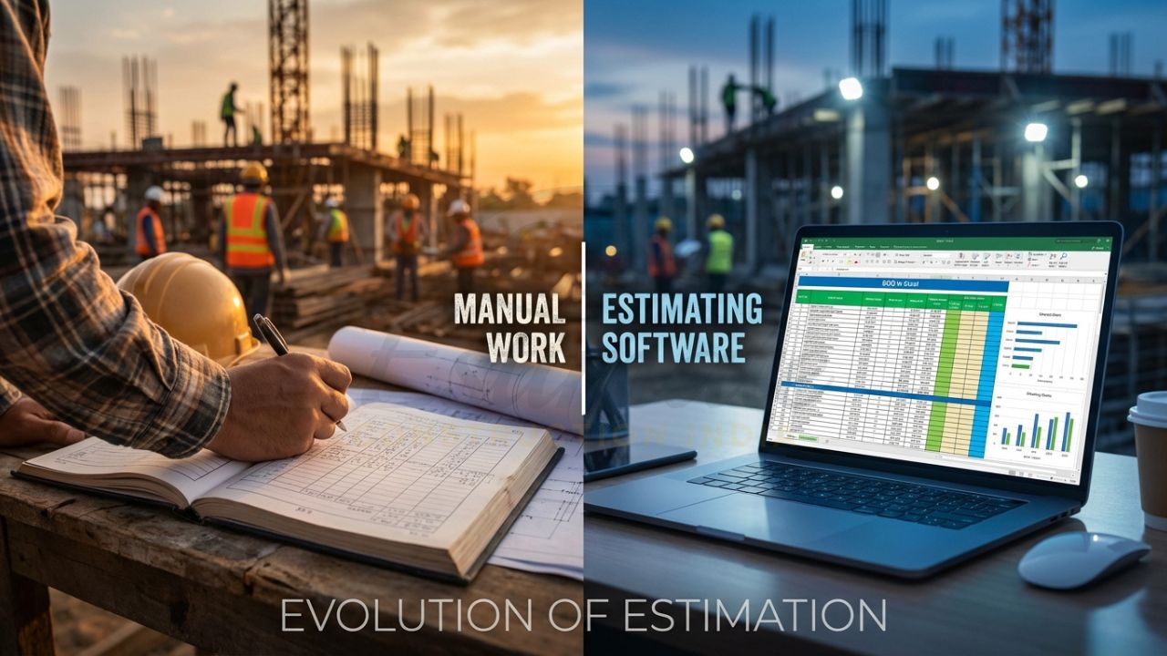 Comparison of manual measurement books and modern BOQ Excel formats for civil engineering.