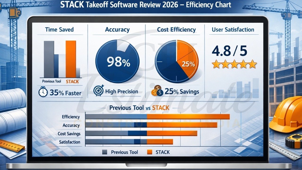 STACK takeoff software review 2026 efficiency chart