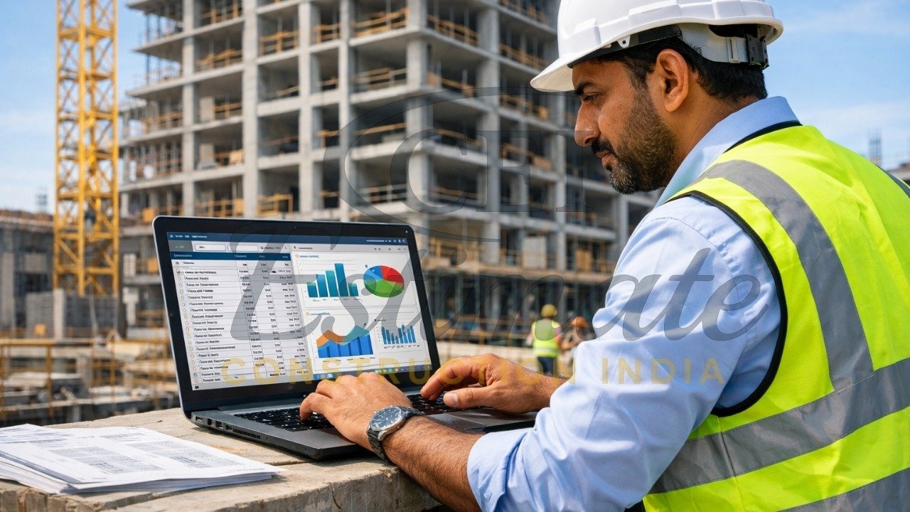 Indian contractor evaluating construction software options