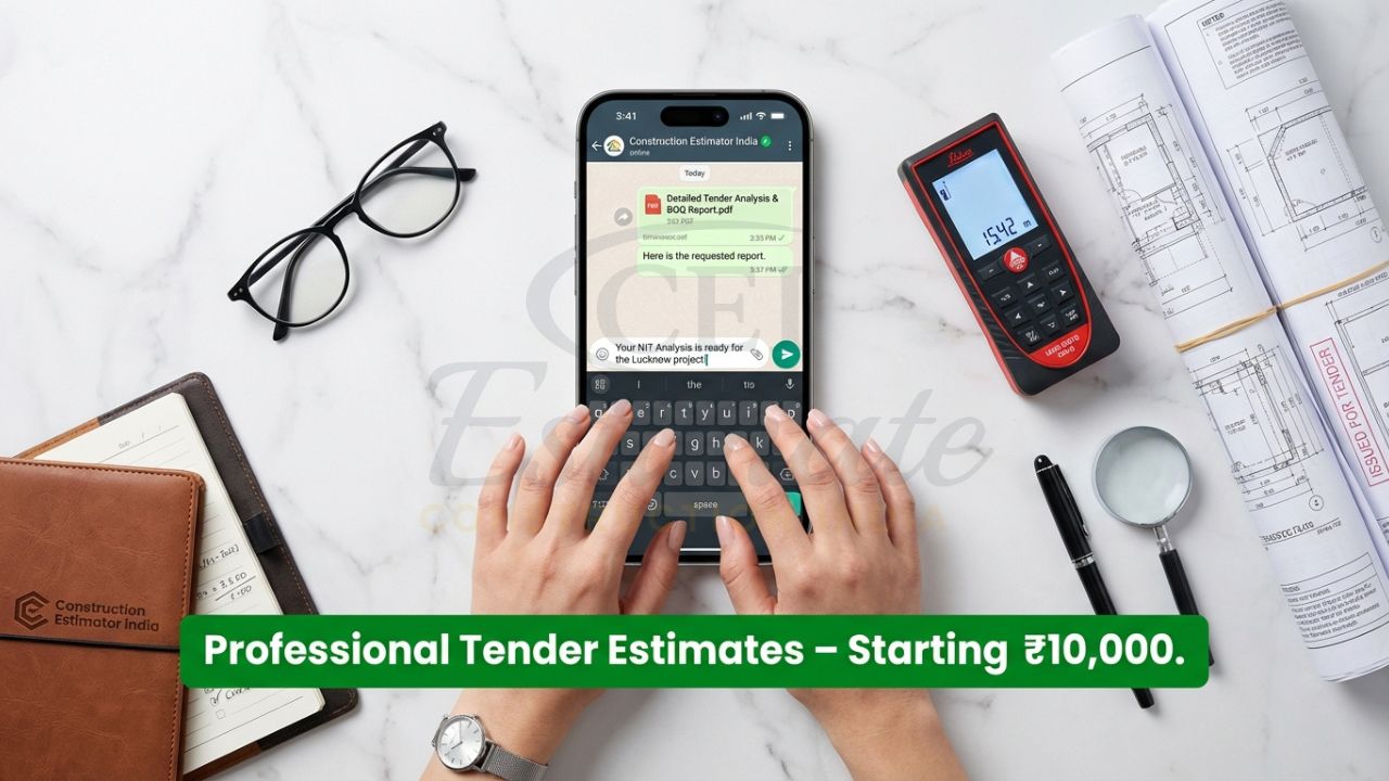 WhatsApp consultation for professional tender estimation and NIT analysis services in India