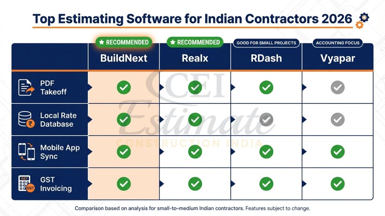 Top 10 Construction Estimating Software in India