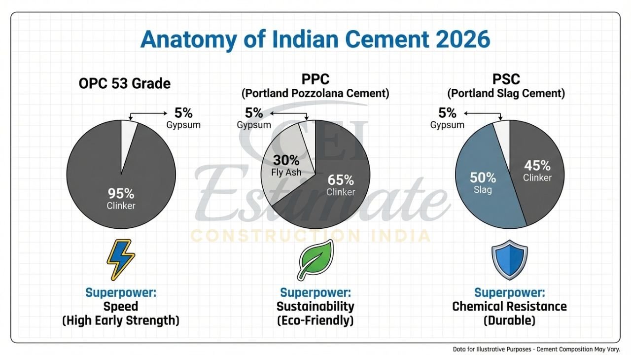 Types of Cement in India