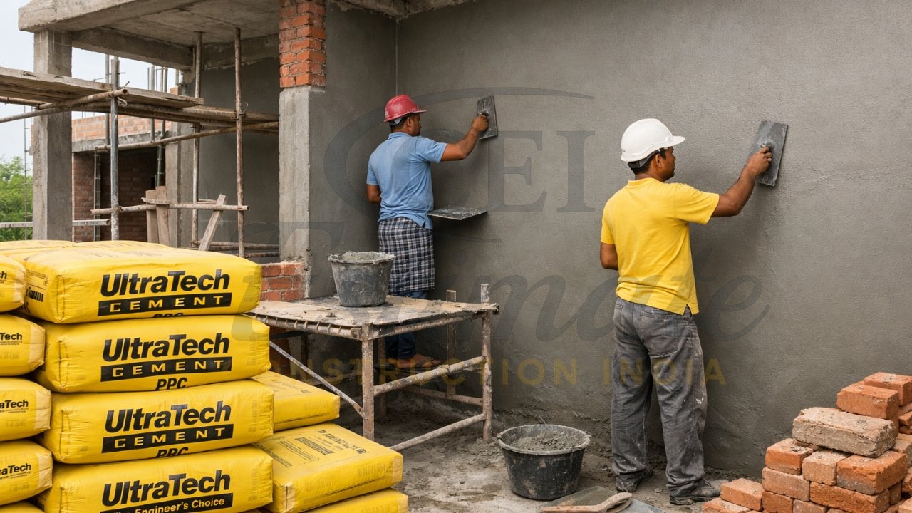 UltraTech Cement bags for reliable house construction in India 2026