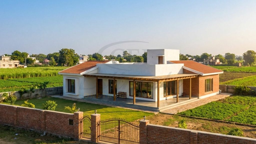 Modern standard quality village house construction in India