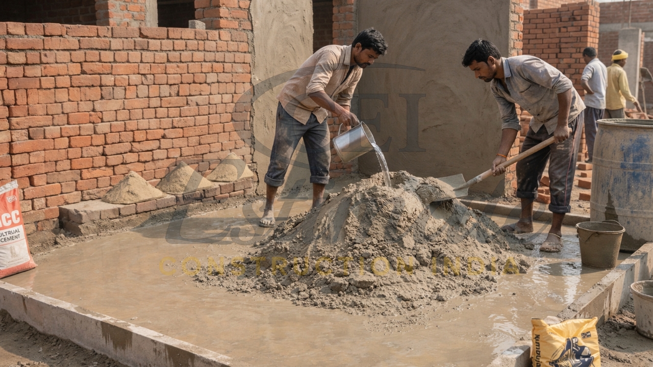 Water Cement Ratio for Plastering in India 