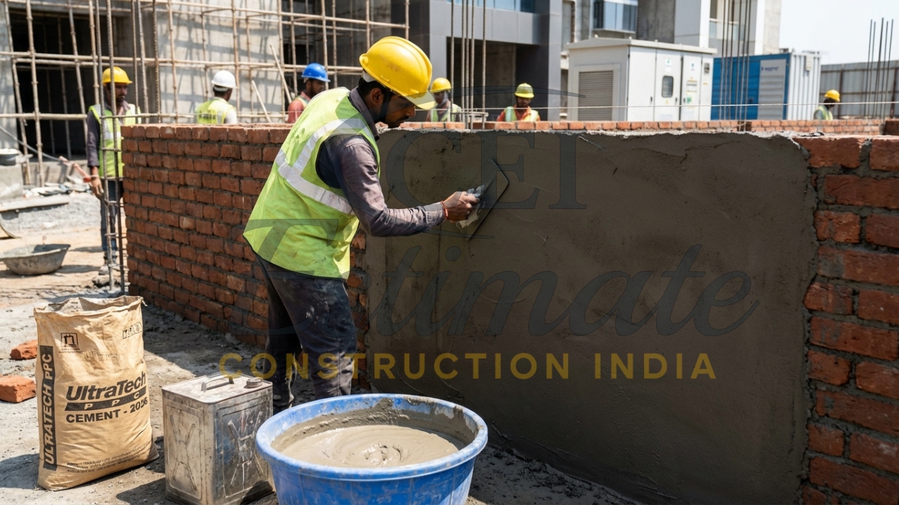 Water Cement Ratio for Plastering in India