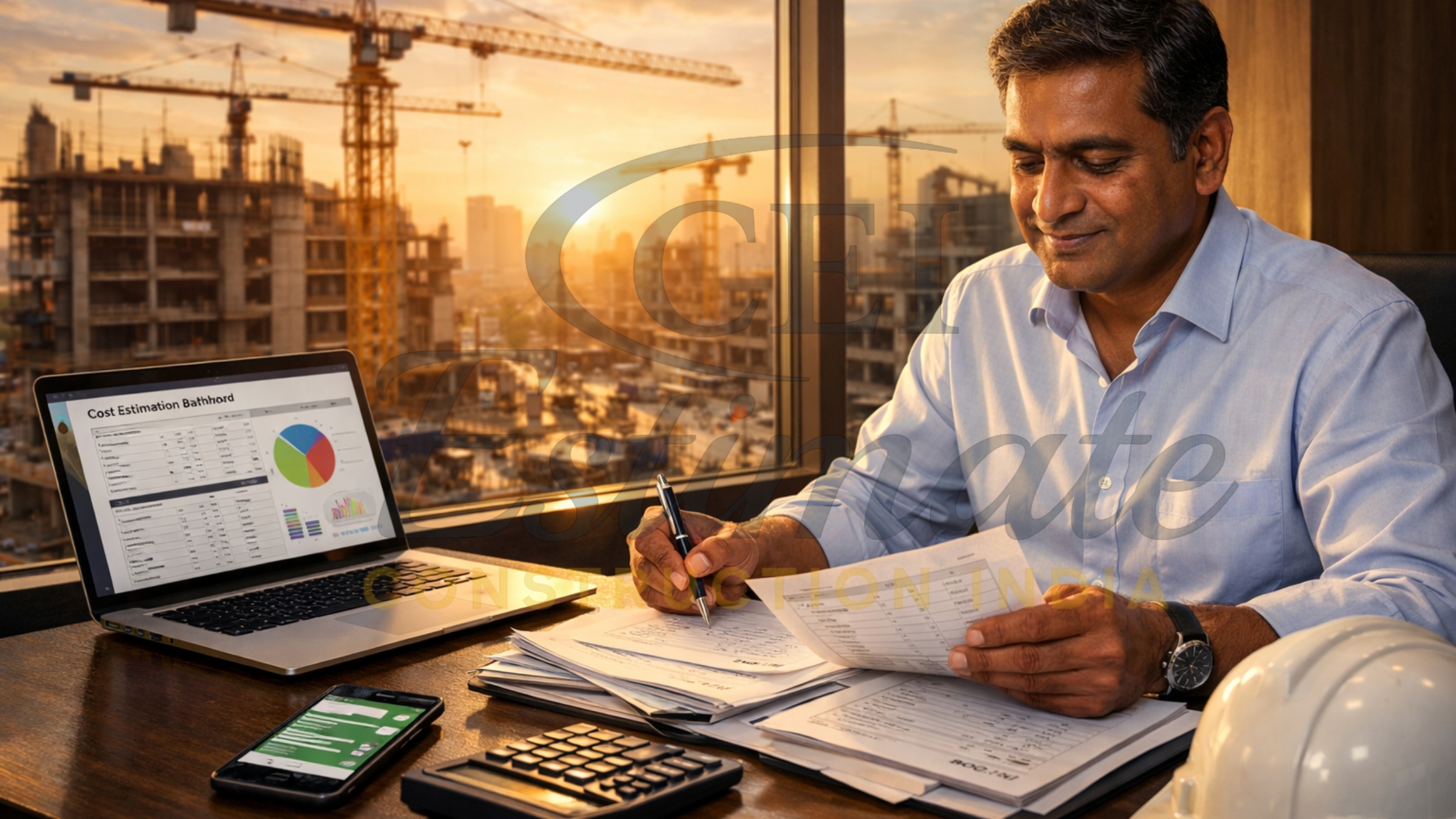 WhatsApp chat screenshot for tender estimation quote Construction Estimator India