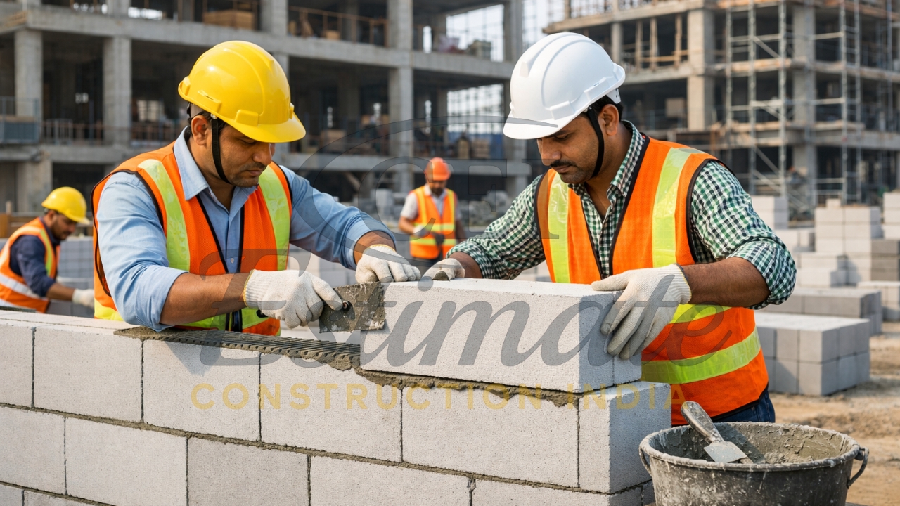 AAC Block Work Cost Per Sq Ft in India