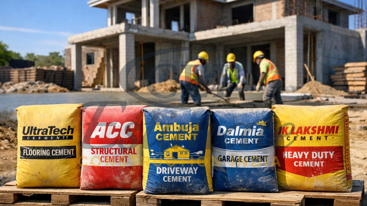 Best Cement for Flooring Driveway Garage & Structural Works in India