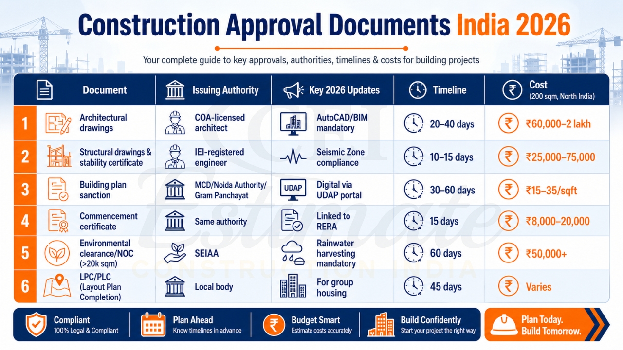 Building plan approval process UP Delhi NCR 2026