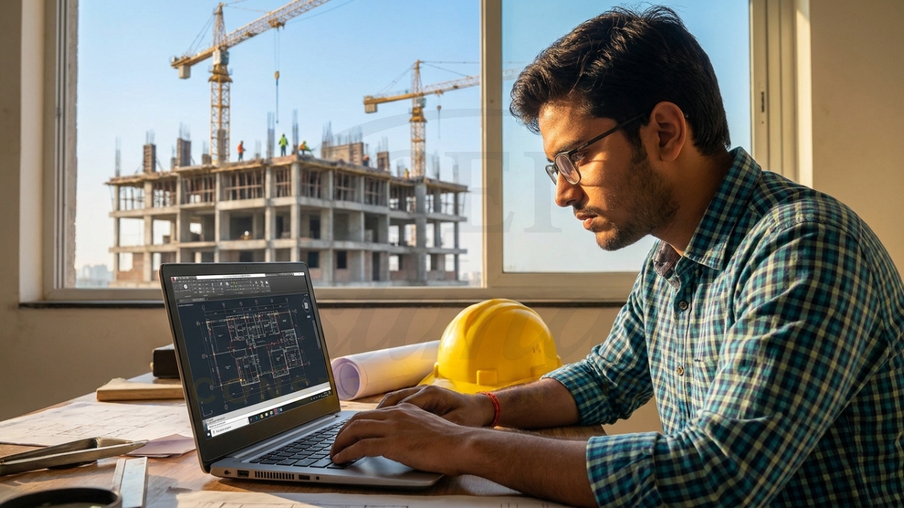 Beginner civil engineer learning AutoCAD for job-ready drawings in India 2026
