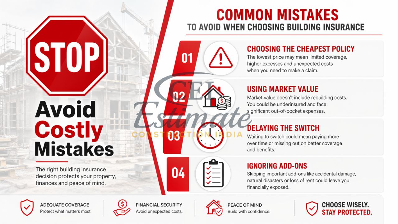 common mistakes when choosing building insurance India avoid cheap policy market value underinsurance