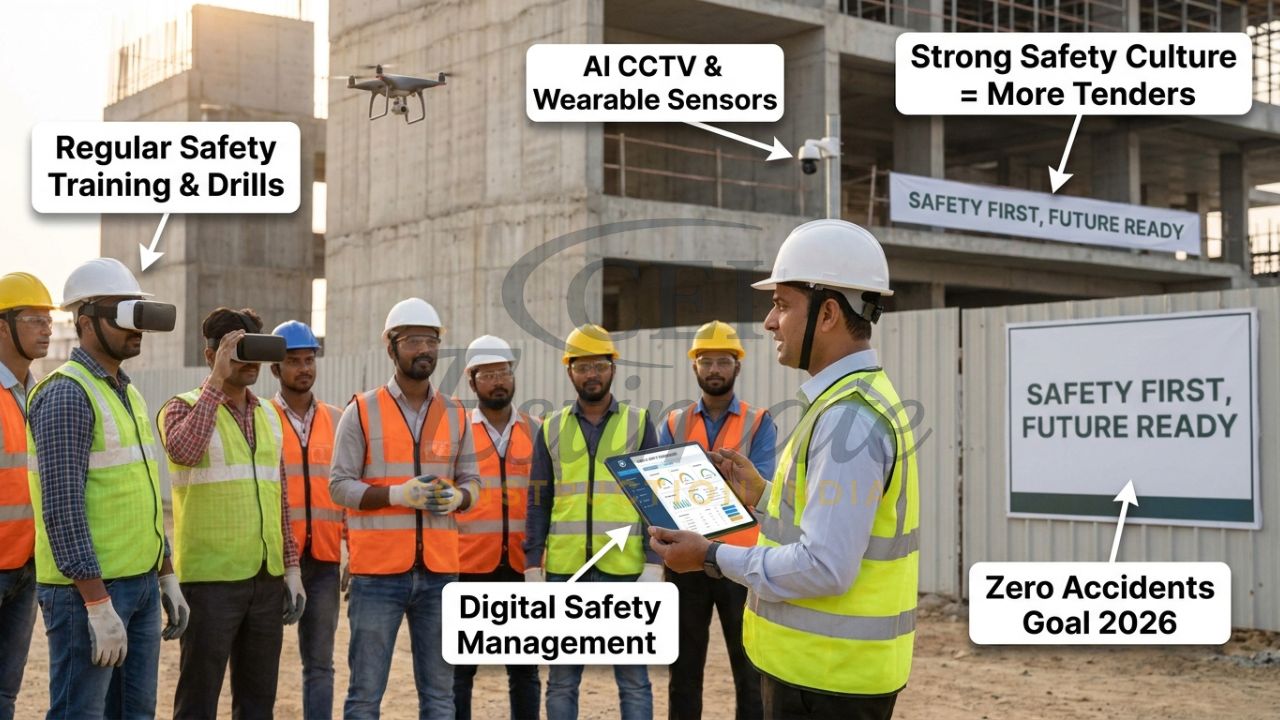 Modern safety training, technology and strong safety culture on Indian construction project