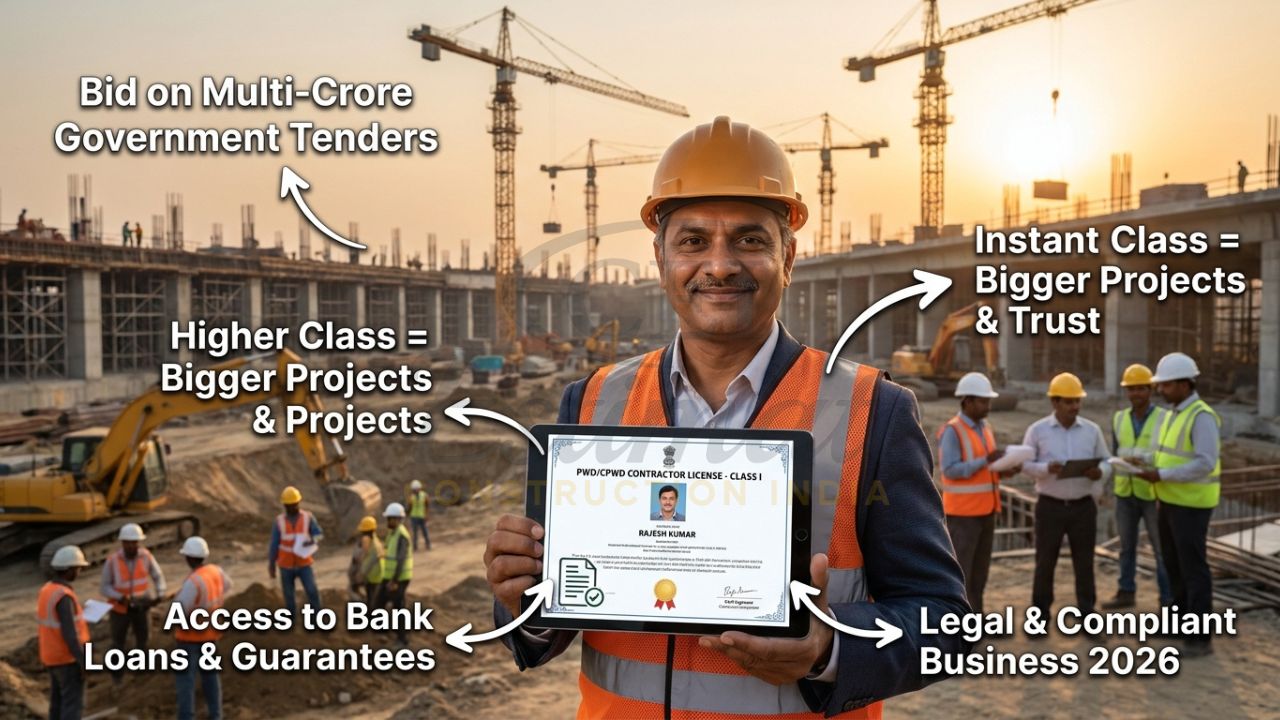 Successful licensed contractor winning government projects in India