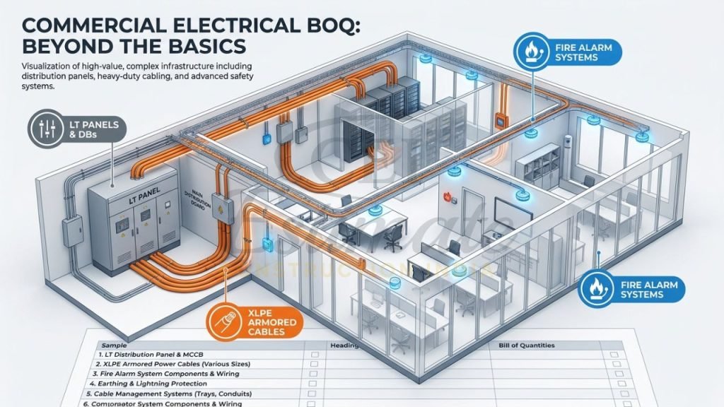 Electrical BOQ Commercial & House Sample Excel