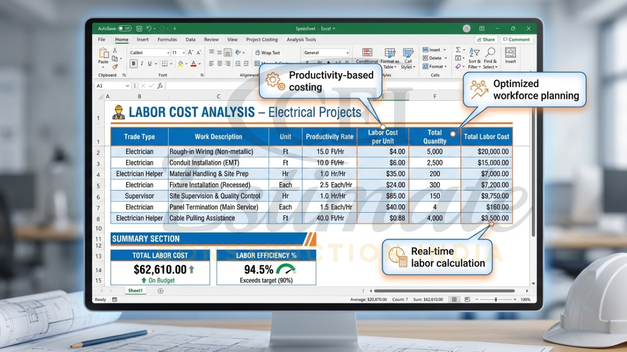 Electrical Takeoff Sheet in Excel