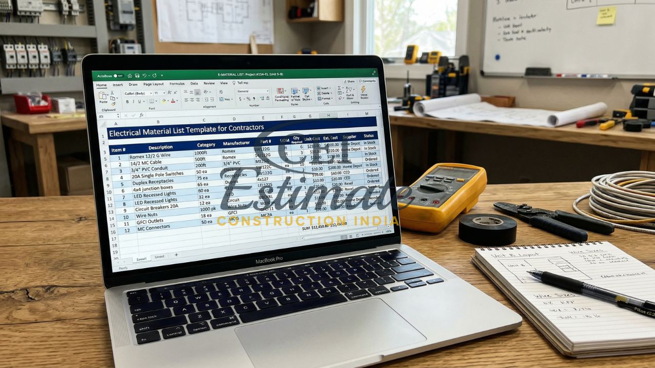 Electrical Material List Template Excel